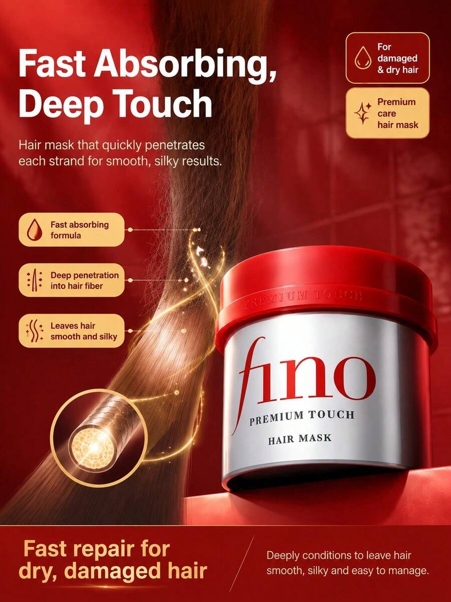 資生堂 Fino Premium Touch 護髮膜 230g，深層滋養修復乾枯毛躁受損髮質，長效亮澤護髮，適合居家日常使用與旅行攜帶