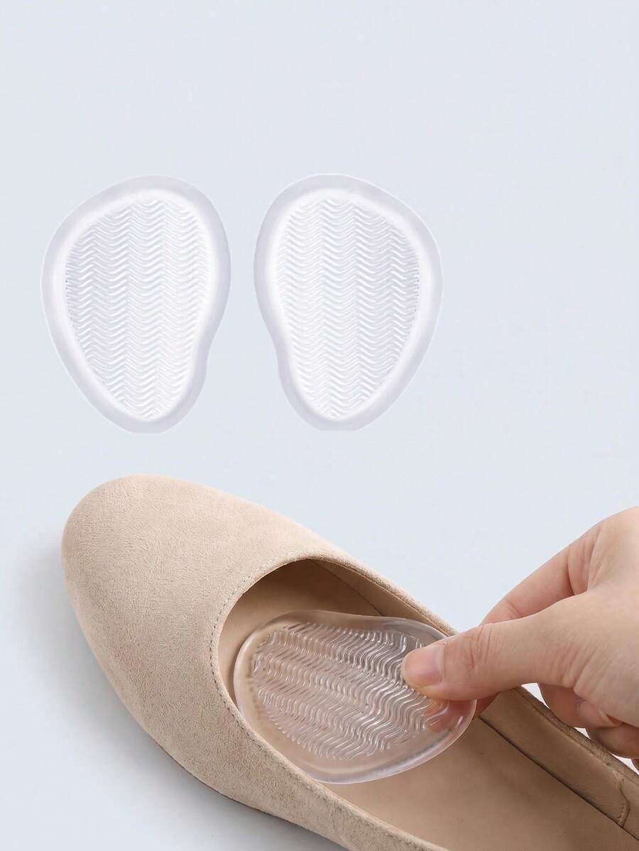2 piezas Nuevas Almohadillas Invisibles para la Palma de la Mano con Efecto de Ondas de Agua, Antideslizantes, Sin Dolor para Estar de Pie por Mucho Tiempo, Masaje Cómodo Minimalista, Almohadillas de Silicona Lavables para la Palma de la Mano - transparente - Ver 1