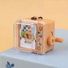 1pc Hand-Crank Animation Machine Keychain Flip Book Pendant Creative Backpack Charm Claw Machine Small Gift (Flip Book Position Randomly Placed) - Multicolor - View 10