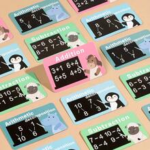 1 Set Wooden Whale Math Calculation Board, Addition And Subtraction Learning Tool Within 10, Puzzle Toy, Exercise Basic Math Skills, Perfect Gift - Multicolor - View 7