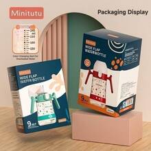 1pc Rabbit PP Material 240ML/300ML Temperature Sensitive Flip Lid Baby Bottle, Suitable For Home And Travel, 3 Colors Available - Red/Green/Brown - View 7