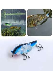 GOTURE 1pc Lifelike Bionic Cicada, Hard Fishing Lure, Spinning Fishing Bait With Treble Hook For Freshwater And Saltwater - Multicolor - View 5