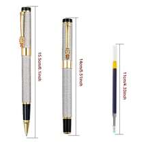 Classic Silver Metal Rollerball Pen With Dragon-Head Detail (0.5mm Fine Tip, Smooth Writing) / Suitable For Business Signatures / Refillable / Unisex Gift / Suitable For Students And Office Use., Back To School - Pen - View 6
