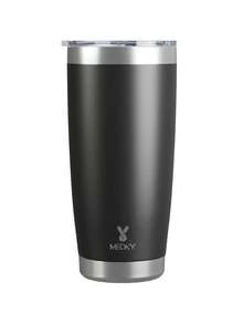 Meoky 20oz Coffee Mug Tumbler, 304 Stainless Steel Vacuum Insulated Travel Mug With Lid, Double Wall Water Bottle For Hot & Cold Drinks, Office, Travel & Outdoor Use, White Tea Cup, Birthday Gifts For Women, Mom, Best Friend, Bride & Bridesmaid - Black - View 9