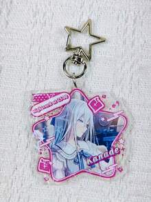PJSK Anime Academy Keychain - Cute Cartoon Character Keychain, PJSK School Uniform Design, Durable Acrylic Accessory, Suitable For Women, Birthday, Holiday And Christmas Gift - Mu - View 9