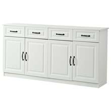160 Cm Sideboard Cabinet In MDF With Storage Doors - White - View 7