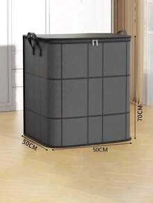 Extra Large Thickened Foldable Clothes Storage Bag, Heavy Duty Tear-Resistant Storage Bag With Reinforced Handles And Zipper, Space-Saving Waterproof Storage Box Alternative, Home Organization, Dorm Essentials - Grey - View 14