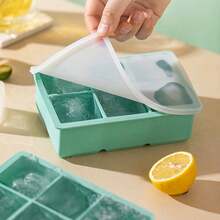 Forma de Gelo de Silicone Grande, Formas de Gelo Quadradas, Molde de Bebida Congelada DIY, Formas de Gelo de Fácil Liberação, Para Casa e Bar - Multicolorido - Visão 4