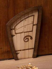 Creative Wooden Fairy Door, Vintage Rustic Small Door, Garden Yard Decor, Home Decor Fairy Tale Door - A - View 1