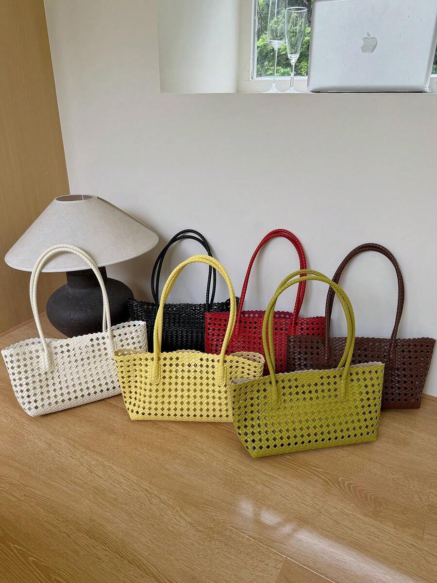 2026 Summer New Hollow Out Basket Bag, Shoulder Underarm Bag, Fashion Commuter Tote Bag For Travel And Vacation - Multicolor - View 1
