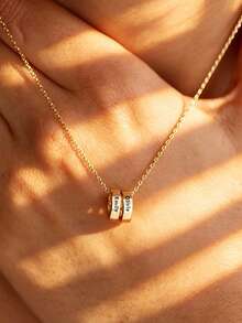[ZzAi Custom]Collier de pierre de naissance, Collier de pierre de naissance personnalisé avec feuille, 1-3 pierres de naissance, Style Or/Argent, 4 styles de pierres de naissance différents disponibles, Bijoux de famille, Bijoux de pierre de naissance, Cadeau pour maman, Boîte cadeau de Noël pour femmes - Style de bague - chaud - Voir 5