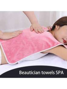 1/2pcs U-Shaped Towels, Reusable Soft Microfiber Neck Towels For Beauty Salon Spa Massage Facial Care, Size 23.62*15.75 Inches (60*40 Cm), Suitable For Beauty Salon Care - Pink - View 7