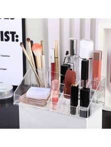 Caja de almacenamiento de maquillaje y cuidado de la piel, caja de exhibición de cosméticos transparente grande, caja de almacenamiento apilable con 3 cajones para tocador, juego de 2 piezas - Multicolor - Ver 11