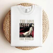 Women's T-Shirt With Print "The Song Of Saya" Summer T-Shirt Men's T-Shirt Vintage Washed Breathable Designer Clothing Versatile Stretchable Stylish Soft - White - View 3