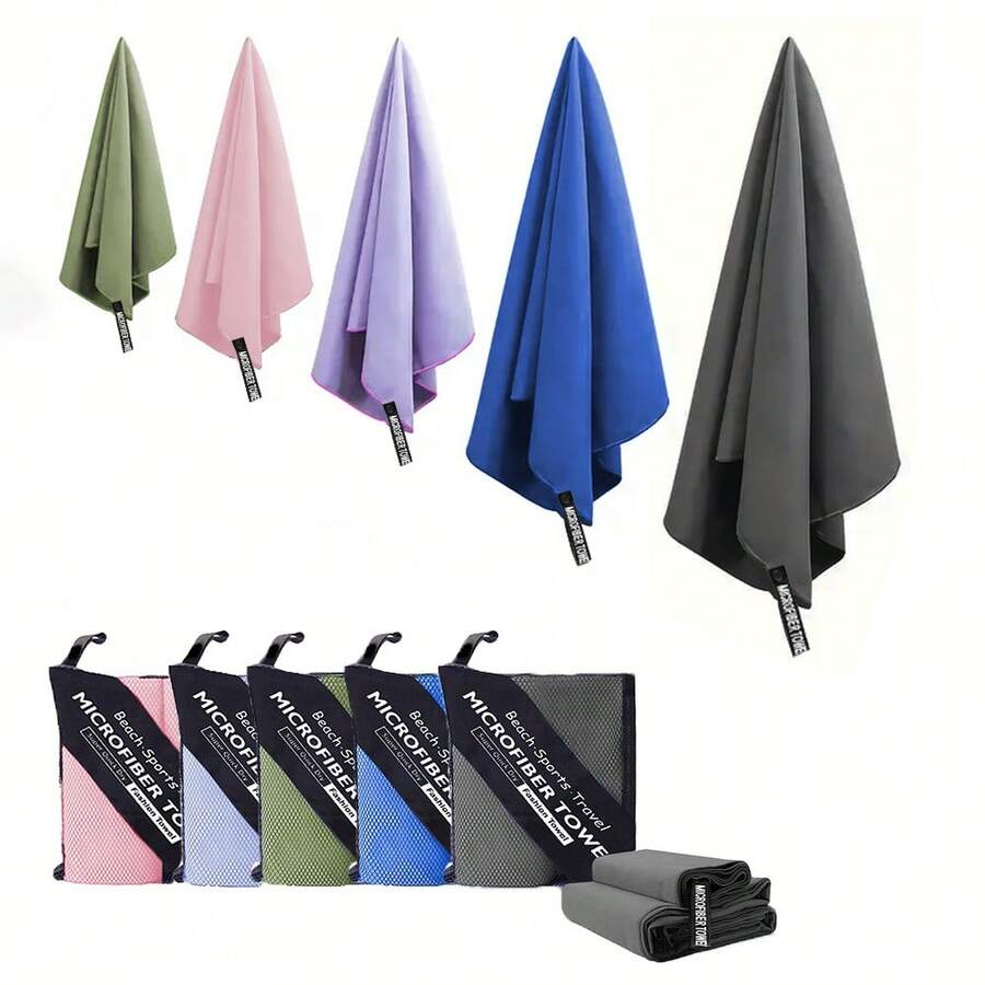 Quick-Dry Sports Towel Yoga Mat Towel Anti-Slip Sweat-Absorbing Microfiber Travel Towel 3 Sizes, Fast Water Absorption Quick-Dry Multi-Functional Towel, Suitable For Camping, Beach, Gym, Yoga, Sports, Yoga And Swimming Pool