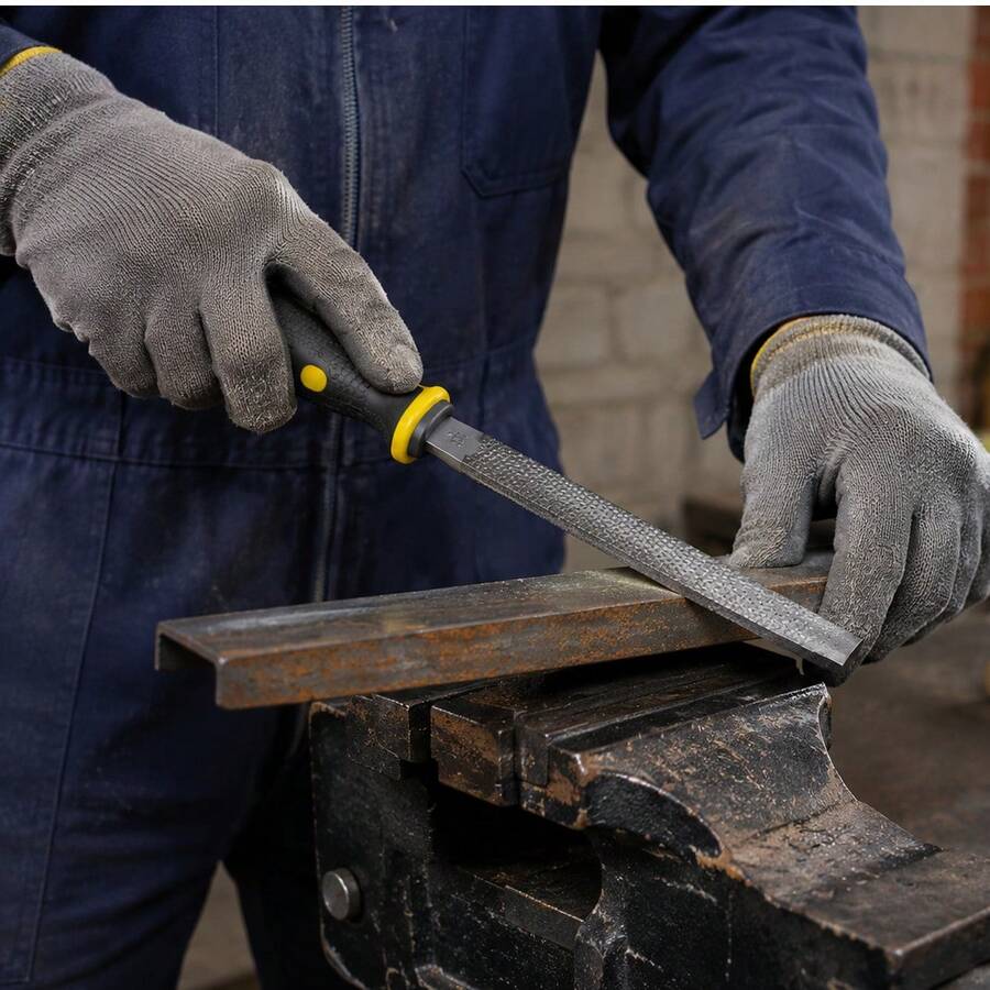 8" Steel File – Ideal For Wood, Plastic, And More - A - View 1