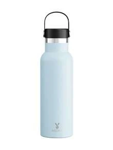 Meoky 17oz/500ml 真空保溫不鏽鋼水壺，附攜帶手把蓋，大容量且易於攜帶，長效保溫保冷，適合學生、辦公室、健身房及戶外旅行 - 藍色 - 查看 7