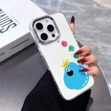 Funda para teléfono: Funda transparente con diseño de gotas azules y blancas, corona y puntos de colores para iPhone 14 Pro Max. Diseño moderno para uso diario. Redmi PIXEL   OPPO VIVO   HONOR. - Transparente 1 - Ver 4