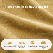 Sofa 204 cm aus Chenille fuer Zuhause - Gelb - Übersicht 11