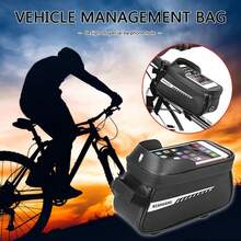 Waterproof Bicycle Front Frame Bag With Touchscreen Sun Visor, Bicycle Storage And Phone Holder Suitable For Mountain Bikes - Multicolor - View 6