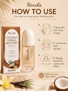 Fragrância corporal de coco e baunilha de 50ml. Um aroma fresco e elegante que exala sofisticação. Uma fragrância de nicho com fragrância duradoura. - Multi Aromas - Ver 5