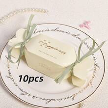 10/20pcs Small Candy Boxes With Ribbon, Wedding Favor Boxes Suitable For Party Snacks, Birthday Gift Bags, Small Desserts And Chocolate Packaging Boxes - View 14