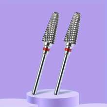 2 pièces de forets de ponceuse à ongles en acier de tungstène, limes de nettoyage d'ongles professionnelles 3/32", convenant pour le gel, le retrait du vernis à ongles, accessoires d'outils de manucure, pour usage domestique et en salon - Multicolore - Voir 15