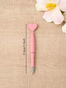 50pcs Customized Engraved Pink Heart-Shaped Ballpoint Pens, Personalized Text Name Signature Pens, Bulk Wedding Favors, Party Supplies, Corporate Gifts - Sets - View 4