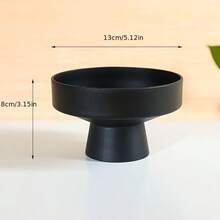 Modern Minimalist Black Planter, Wide Shallow Base With High Leg Design Plant Container, Succulent Plant Pot With Stand, Modern Wide Shallow High Leg Base Plant Container, Elevated Design For Better Air Circulation - A - View 4