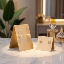 1pc Gold Metal A-Shaped Earring/Pendant/Dangle Earring Display Stand, Suitable For Jewelry Retail Display And Home Decor - Gold - View 6