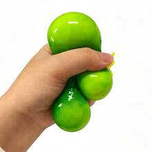 1/3 piezas Pelota antiestrés con rebote suave en forma de fruta, adecuada para adolescentes y adultos; Juguete antiestrés relleno de líquido en forma de fruta; Herramienta de relajación antiestrés - Verde - Ver 9