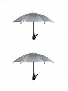 1/2pcs Mini Portable Sunshade Umbrella With Universal Clip Holder, Outdoor Sun Protection For Phones, Kindle, Navigation Devices, Anti-Glare Phone Screen Cover, Rain & Sun Proof, Essential For Travel - Multicolor - View 45