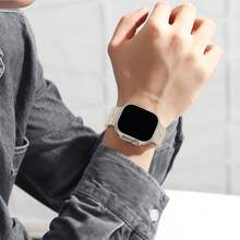 1件中性運動海洋錶帶，適用於 49mm 46mm 45mm 44mm 42mm 41mm 40mm 38mm Ultra SE Series 10/9/8/7/6/5/4/2/1 - 星光/粉砂 - 查看 8