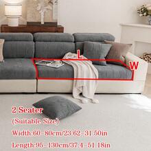 1pc All-Season Fleece Jacquard Anti-Slip Sofa Cushion Cover, Style Soft Skin-Friendly Pet-Proof Elastic Sofa Cover, Spring/Autumn Cat Scratch-Resistant Sofa Slipcover Suitable For Living Room L-Shaped Sectional And 1/2/3/4-Seater Sofas (1 Piece Sold) - Dark Grey - View 18