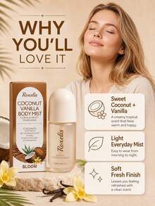 Fragrância corporal de coco e baunilha de 50ml. Um aroma fresco e elegante que exala sofisticação. Uma fragrância de nicho com fragrância duradoura. - Multi Aromas - Ver 3