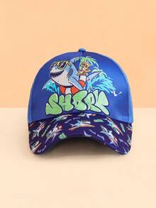 2pcs Kids Fashion Glasses + Surfing Shark Digital Print Baseball Cap + Chest Bag Set, Lightweight Comfortable Large Capacity, Adjustable Shoulder Strap, Suitable For Kids Daily School Commute/Outdoor Travel Matching, Perfect As A Gift - Multicolor - View 4
