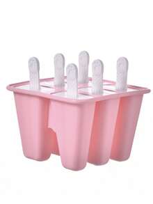 6-Cavity Silicone Popsicle Mold, Solid Multi-Cavity Popsicle Mold, Reusable, Suitable For Home Kitchen Refrigerator, DIY Ice Cream Making, Summer Party Supplies, Summer Essentials, Suitable For Travel, Wedding, Birthday, Graduation, Back To School - Mold - View 10