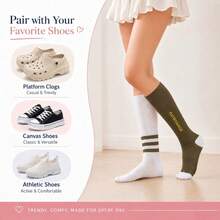 1/5 Pair Professional Sports Compression Socks - Moisture-Wicking Running & Jump Rope Socks - Shaping & Slimming Leg Style - Multicolor - View 8