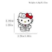 1pc Cute Cartoon Metal Badge Brooch Soft Sweet Cat Alloy Bag Accessory Pin - Multicolor - View 17