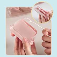 1pc Automatic Pop-Up Toothpick Holder, Premium Portable Mini Toothpick Storage Box, Rectangular Toothpick Dispenser, Suitable For Home Office Desk, Includes 10 Dental Floss Picks - Multicolor - View 4