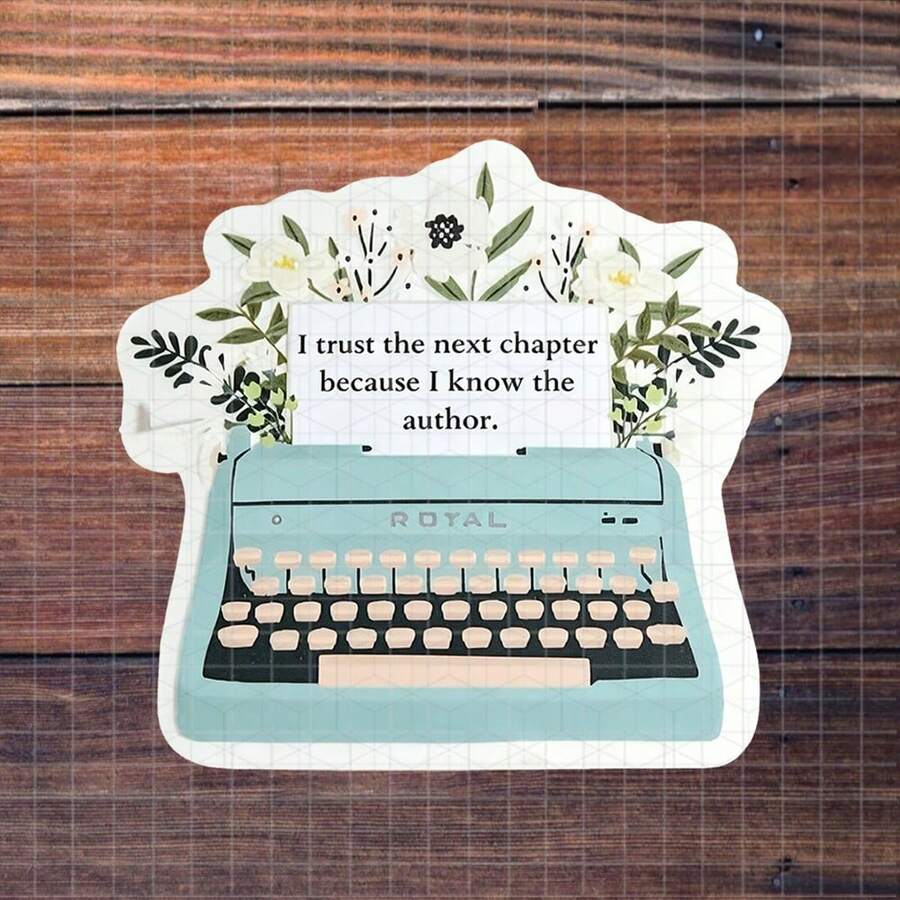 1/2/5 Pcs Believe In The Next Chapter Of Your Life, Because I Am The Author." Gentle And Healing 3-Inch Vinyl Sticker, Suitable For Water Bottles, Notebooks, Journals, And Scenarios Focused On Self-Encouragement And Healing Forward Progress - A - View 1