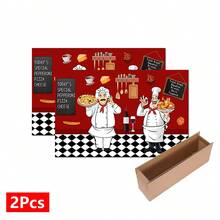 1pc Home Decor Chef Pattern Printed Dish Drying Mat, Espresso Machine Countertop Absorbent Mat, Sink Drainage Mat, Kitchen & Bathroom Supplies - Multicolor - View 13