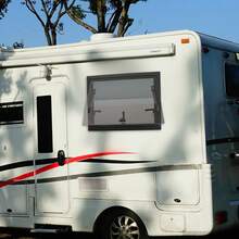 Modern Black& White Rectangular RV Push-Out Window 23.62*17.72in 65° Opening Screen For Walls With A Thickness Of 30-80mm For Trailer Pickup Ventilation Privacy Protection Camper Conversion Van Ventilation - Modern - View 11