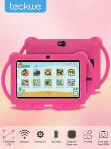 7-Inch 16GB Children's Tablet, 2.4G WiFi, Eye-Care Screen, Parental Control, Educational Apps & Games, Dual Cameras, Shock-Proof Case, Interactive Learning, Cultural Enlightenment - Multicolor (New) - View 2