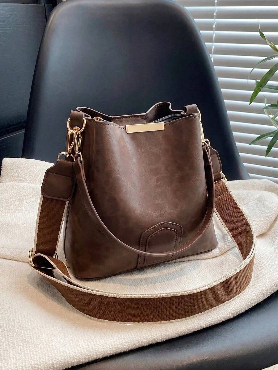 Leopard Print, Classic Vintage Women's Handbag With Premium Texture And Wide Strap, Shoulder Bag And Crossbody Bag For Work, Going To The Office, Dates, Shopping, Sophisticated Urban Everyday Bag - 綠色 - 查看 1