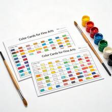 Blank White Card For Art, Watercolor And Paint Mixing Tracking, White Paper Color Record Sheet Suitable For Artists And Students - A - View 3