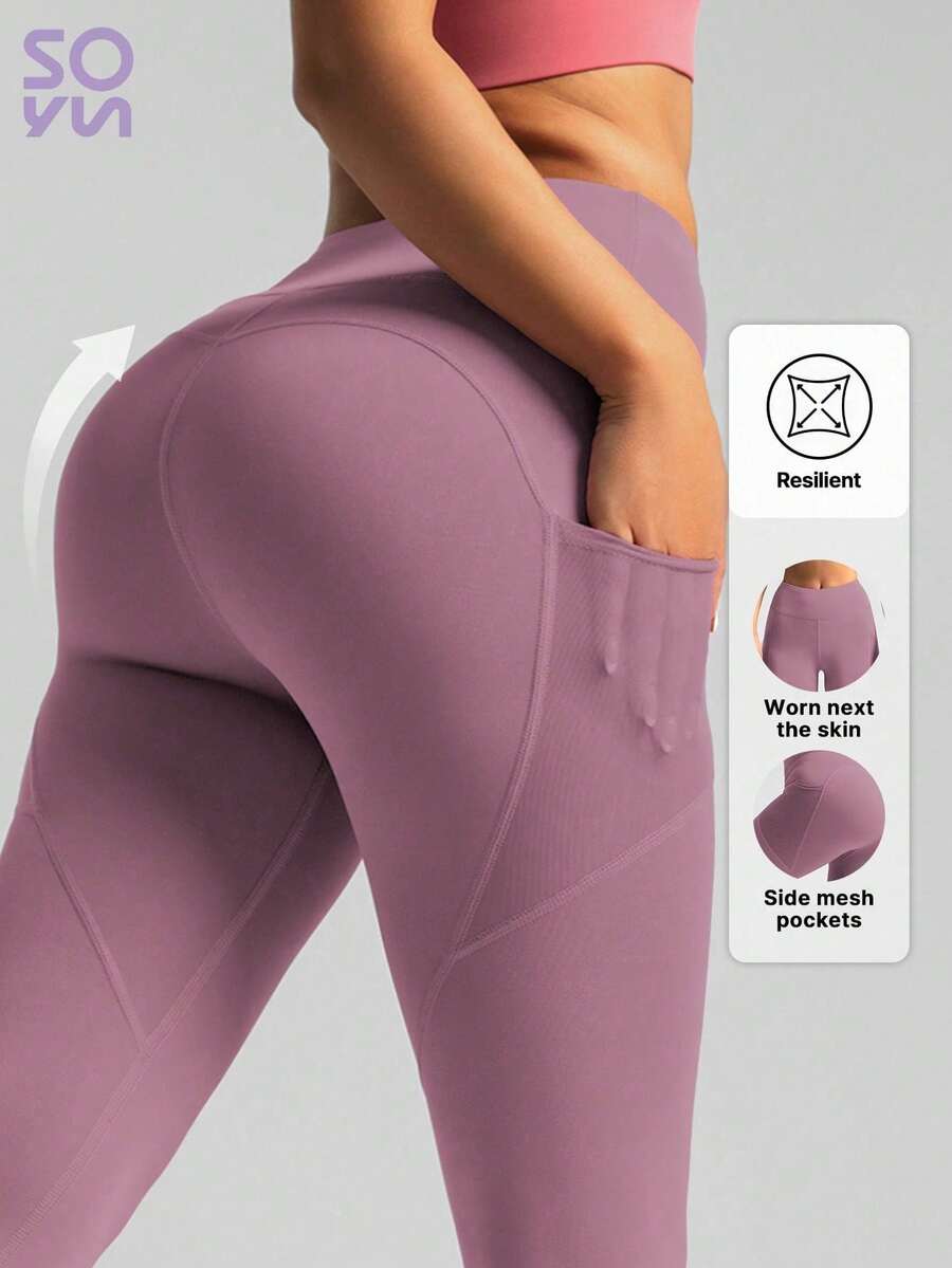Soyun Mono de mujer con bolsillos laterales, pantalones de yoga, adecuado para yoga, deportes al aire libre y levantamiento de glúteos, color negro, primavera - Blanco y Negro - Ver 1