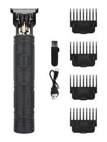 HIENA Professional Barber 3-Piece Electric Hair Clipper Set: Trimmer + Carver + T-Blade Edger, Includes Cape And Comb, Home And Commercial Hair Stylist Tool Kit - View 9