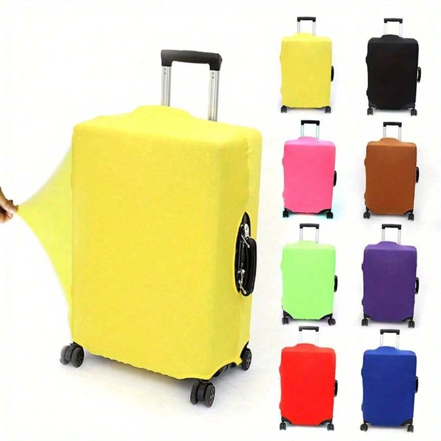 Elastic Dust-Proof Luggage Cover, Thickened Stretchable Suitcase Sleeve (Fits 18-28 Inch Luggage), Multi-Functional Luggage Protector, Essential Travel/Cruise/Vacation Gear, College Student Back-To-School Necessity, Home Decor, Portable Travel Accessory,Back To School - Multicolor - View 1