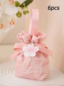 1/3/6/12入蝴蝶結抽繩禮品袋，適用生日、婚禮、派對、商務活動、聖誕節、萬聖節 - 查看 17